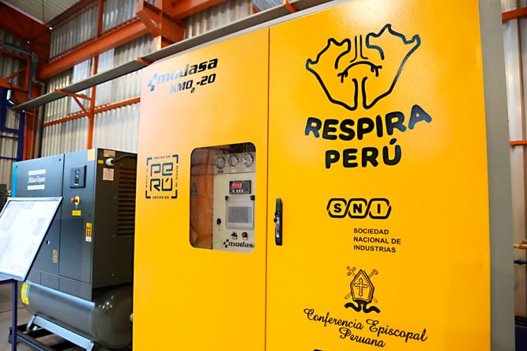 Respira Perú dona una planta de oxígeno a Trujillo y entrega 40 ventiladores mecánicos a hospitales